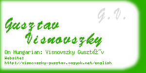 gusztav visnovszky business card